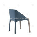 Blue faux leather Manta chairs